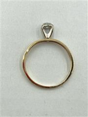 14K Yellow Gold & Diamond Solitaire Engagement Ring Approx.13 CT. 1.7g